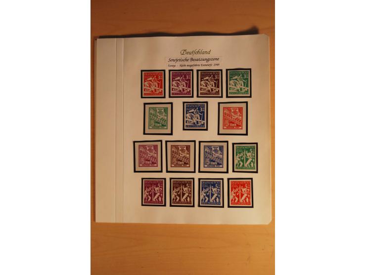 ALLEGEMEINE AUSGABE: 1948, ungebrauchte und postfrische Sammlung in den Hauptnummern komplett ab Mi.-Nr. 182, dazu etliche Be