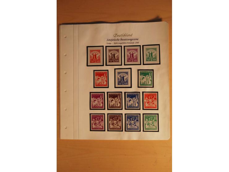ALLEGEMEINE AUSGABE: 1948, ungebrauchte und postfrische Sammlung in den Hauptnummern komplett ab Mi.-Nr. 182, dazu etliche Be