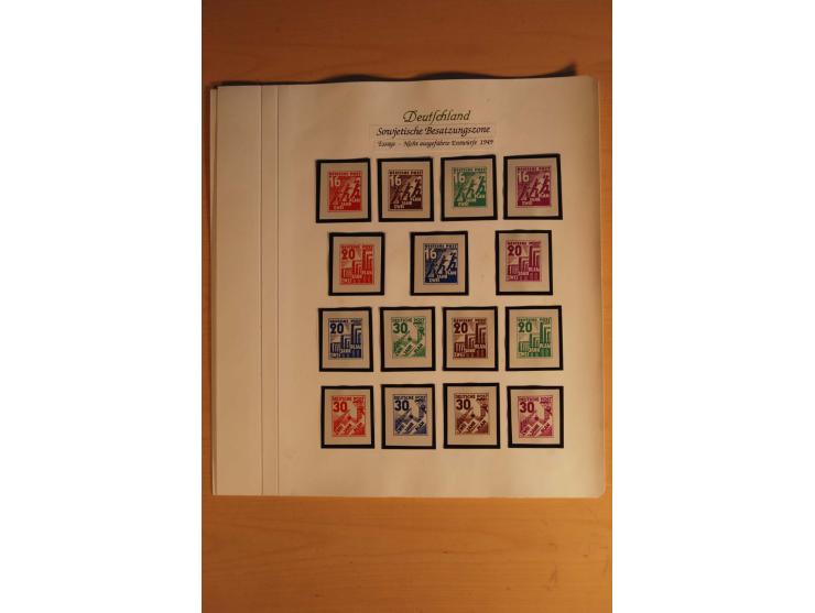 ALLEGEMEINE AUSGABE: 1948, ungebrauchte und postfrische Sammlung in den Hauptnummern komplett ab Mi.-Nr. 182, dazu etliche Be