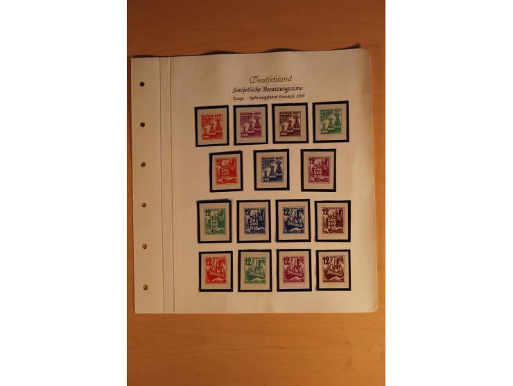 ALLEGEMEINE AUSGABE: 1948, ungebrauchte und postfrische Sammlung in den Hauptnummern komplett ab Mi.-Nr. 182, dazu etliche Be