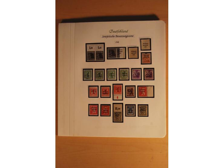ALLEGEMEINE AUSGABE: 1948, ungebrauchte und postfrische Sammlung in den Hauptnummern komplett ab Mi.-Nr. 182, dazu etliche Be