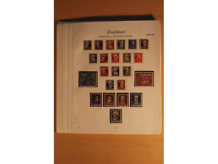 ALLEGEMEINE AUSGABE: 1948, ungebrauchte und postfrische Sammlung in den Hauptnummern komplett ab Mi.-Nr. 182, dazu etliche Be