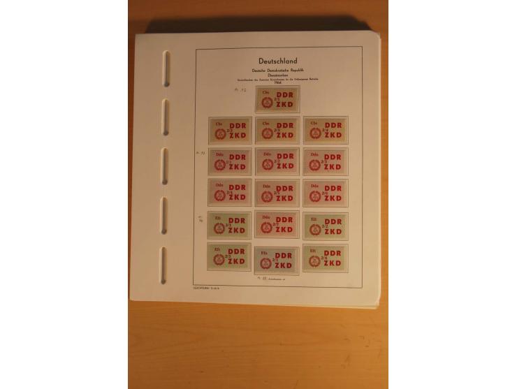 DIENSTMARKEN: 1954/65, postfrische, ungebrauchte und gestempelte Sammlung mit u.a. Mi.-Nr. D/A29-32, D/C16-30, 31-45, 46-60, 