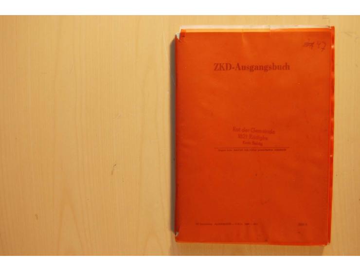 1966/90, ZKD-Kontrollbuch aus 1972 bis 1990 mit einigen frankierten Seiten, dazu ZKD-Ausweis von 1966 und 5 Briefe mit divers