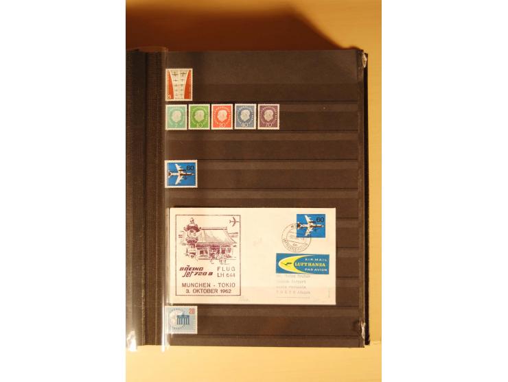 1948/82, kpl. postfrische Sammlung in guter Erhaltung, dabei Schwarz- und Rotaufdruck sowie Goethe, Währungsgeschädigte und B