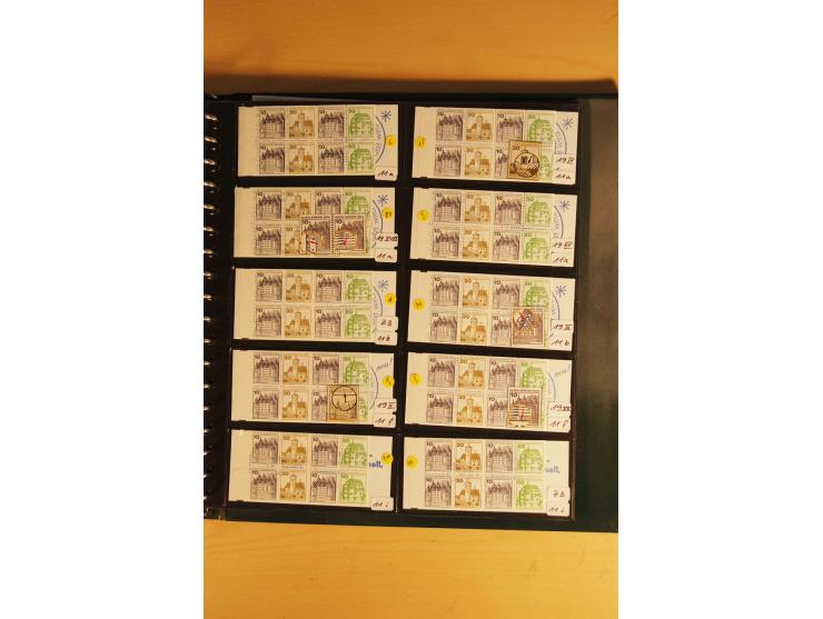 1962/89, Sammlung Markenheftchen mit u.a. MH 8b, reichhaltig die Chromo-Markenheftchen mit vielen Plattenfehlern, Zählbalken;