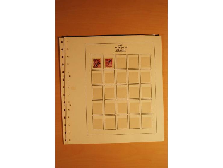 1948, Bauten Spezial-Posten mit angefangenen Plattierungen, Retuschen, Zähnungsvarianten etc., dazu Einsteckbuch mit postfris