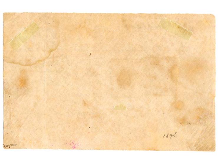 ¼ Gr. grauviolett und 5 Gr. ockerbraun (2) mit Großer Schild ½ Gr. orange und 1 Gr. karmin mit Preußen Ra2 "LANGENSALZA/13.2"