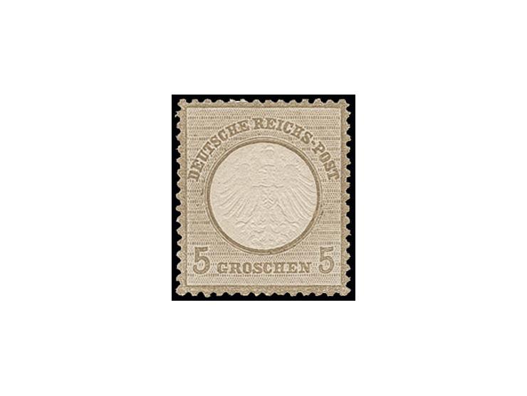  5 Gr. ockerbraun, sehr gut und erhaben geprägt, zentriert sowie gezähnt, postfrisch, Kabinett, doppelt sign. Pfenninger und 
