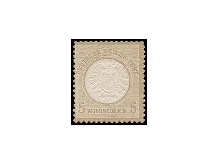  5 Gr. graubraun, farbfrisch und gut geprägt und gezähnt, postfrisch, Kabinett, Befund Sommer BPP