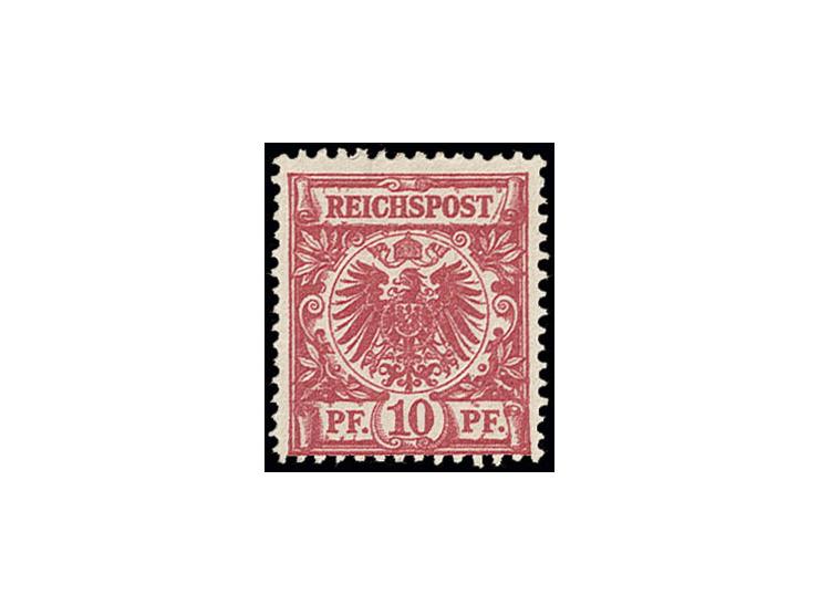 10 Pfg.lilakarmin, ungebraucht, Pracht, eine seltene Marke, Fotoattest Petry BPP