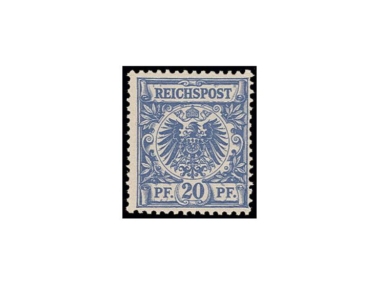 20 Pfg. blau, postfrisch, Pracht, sign. Zenker und Petry BPP (Mi. 550,-)