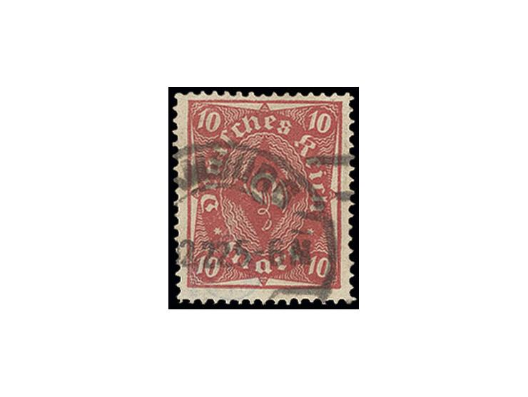Posthorn 10 M. ohne sichtbaren rosa Unterdruck, sauber gestempelt, Pracht, Fotoatteste Bechtold und Oechsner BPP
