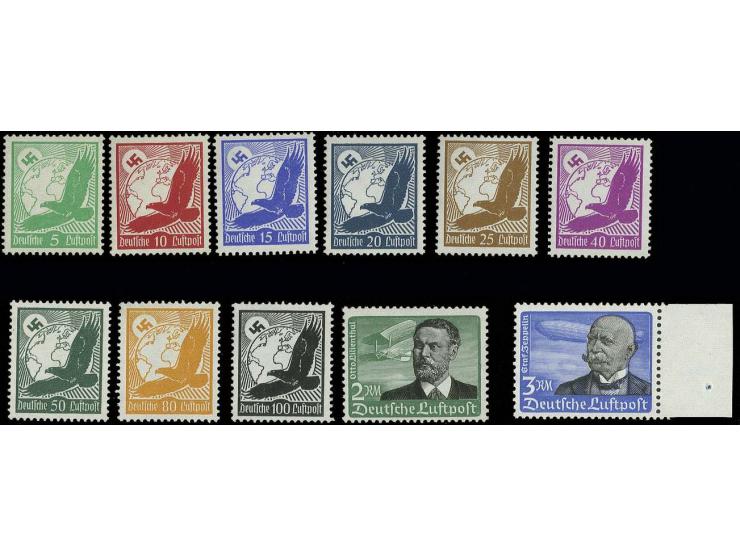 5 Pfg. - 3 M. kpl., 50 Pfg. ungebraucht, alle anderen postfrisch (2 M. mit Fingerspur), Pracht, unsigniert