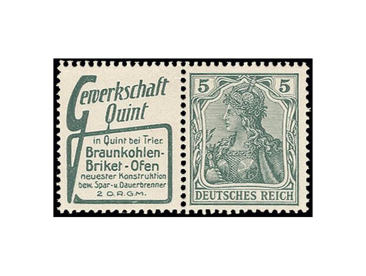 "Gewerkschaft Quint"+5 Pfg., postfrisch, Kabinett (Mi. 800,-)