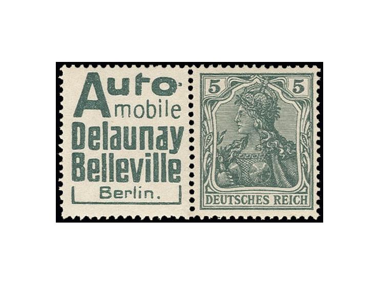 "Automobile Delaunay"+5 Pfg., postfrisch, Pracht (Mi. 1.200,-)