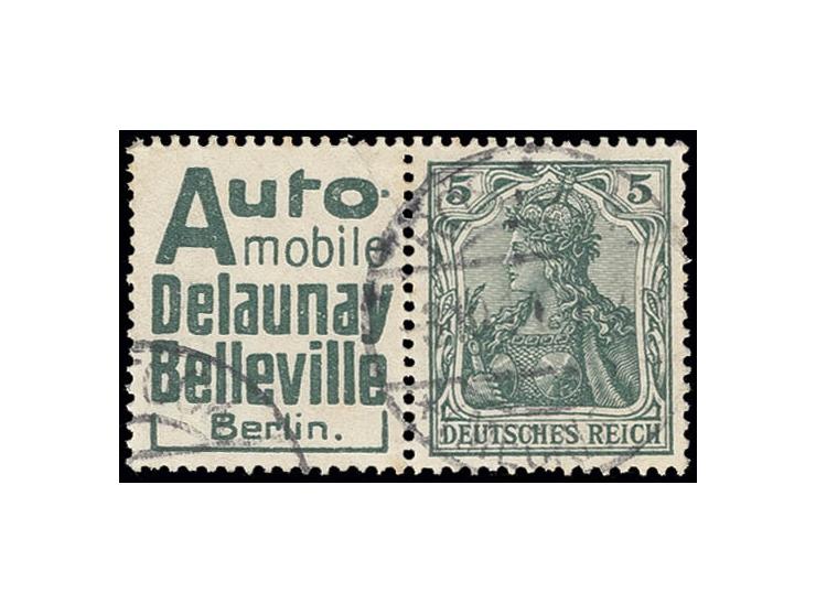 "Autmobile Delaunay"+5 Pfg., gestempelt, Pracht (Mi. 900,-)