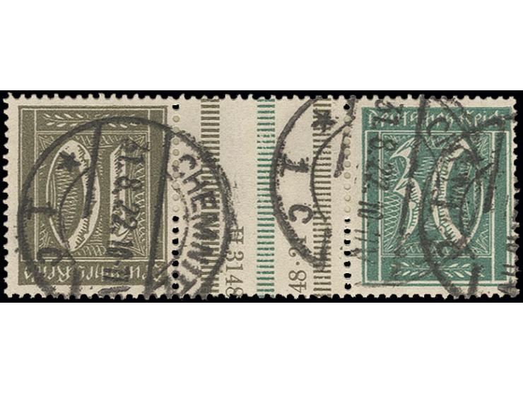10+Z+30 Pfg., sauber gestempelt "CHEMNITZ 31.8.22", Kabinett, Fotobefund Winkler BPP (Mi. 450,-)