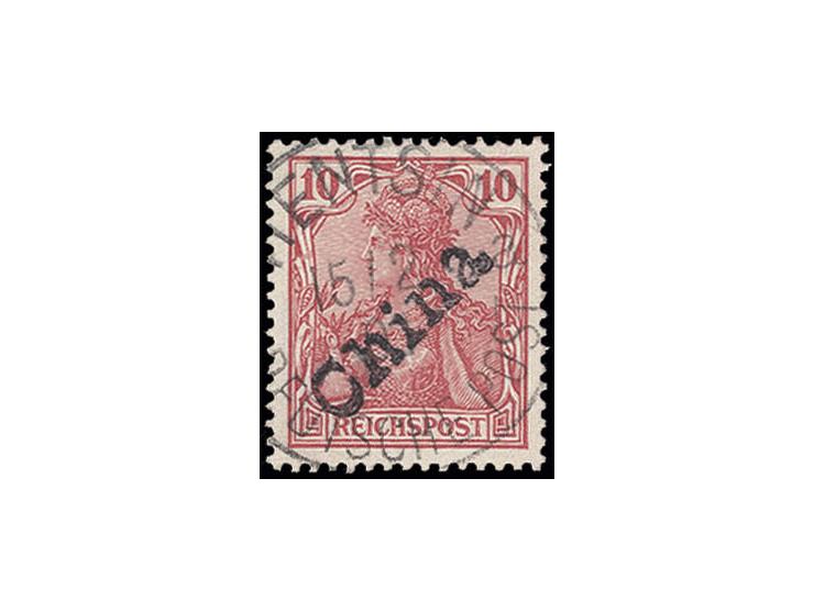  10 Pfg., sauber gestempelt "TIENTSIN 15 / 2" (Sorte I), Kabinett, u.a. sign. Willmann