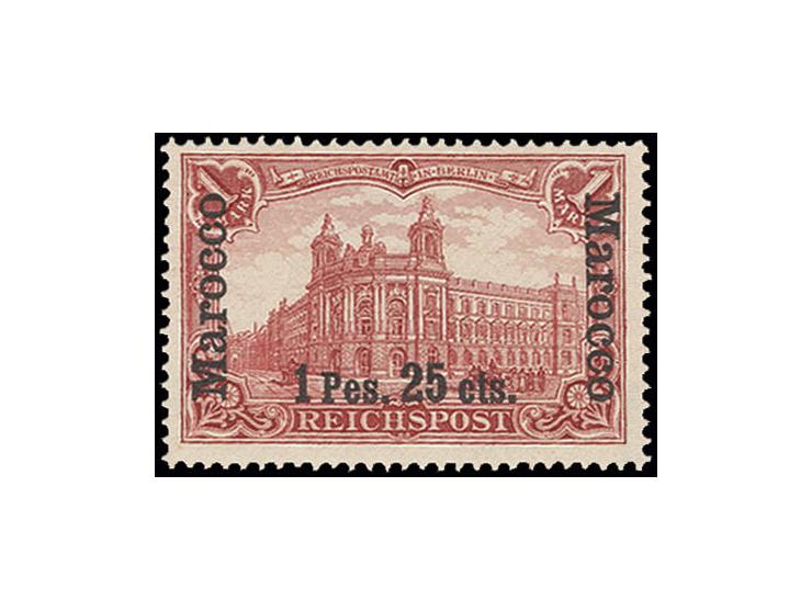  fetter Aufdruck: 1 Pes. 25 Cts., sauber ungebraucht, Kabinett, sign. Pfenninger