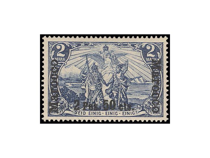 2 Pes. 50 Cts., Type II, sauber ungebraucht, Kabinett, sign. Paulik BPP
