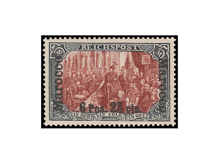  6 Pes. 25 Cts., postfrisch, Kabinett, sign. und kleine Bleistiftnotiz