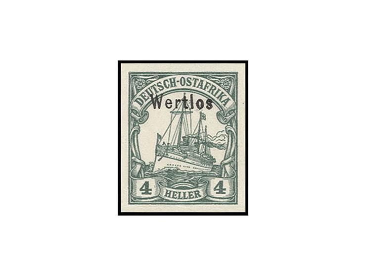 1905/20, mit Wasserzeichen: 4 H. ungezähnter Handstempel-Aufdruck "Wertlos", postfrisch, Kabinett, unsigniert mit Fotoattest 
