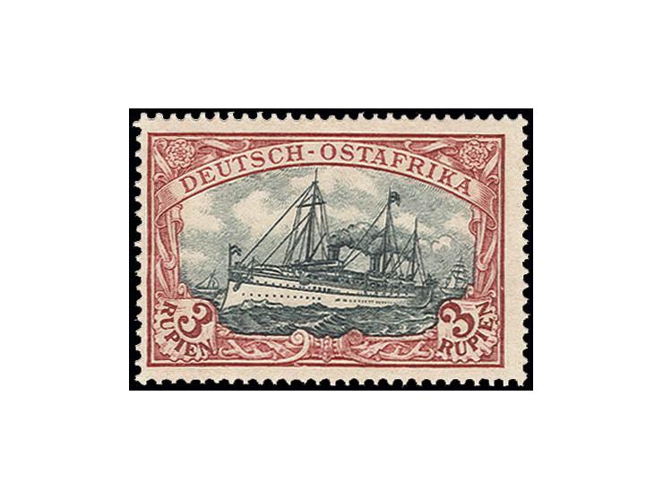 3 R. schwärzlichkarminrot/grünschwarz in Kriegsdruck mit Zähnung A, postfrisch, Kabinett, unsigniert mit Fotoattest Jäschke-L