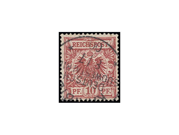 Mitläufer: 10 Pfg. lebhaftlilarot mit klarem Stempel "KARIBIB 08 07 00", auf dieser Ausgabe extrem selten in tadelloser Erhal
