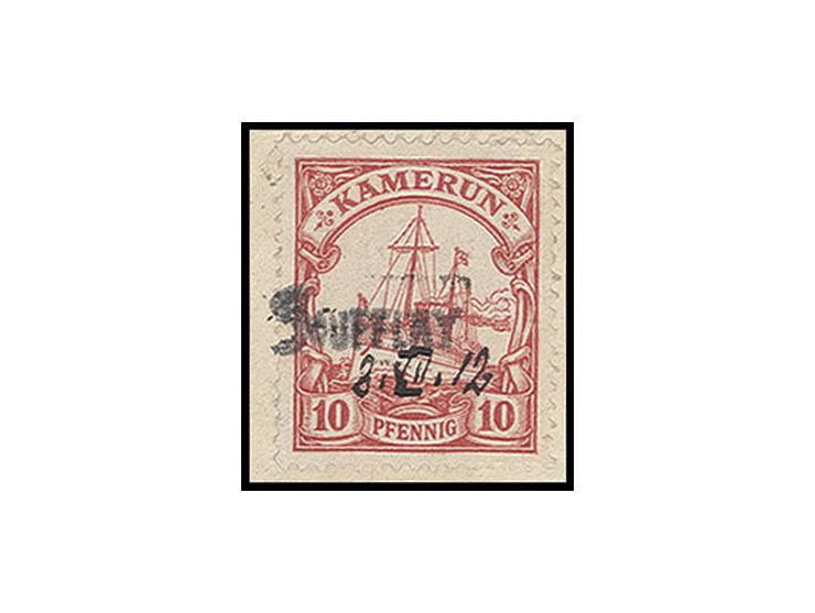  "SOUFFLAY", kleiner Gummistempel in schwarz als Entwerter mit handschriftlichem Datum "8.12.12" auf Briefstück mit Kaiseryac