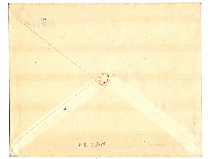 1913, FLAGGENPOST: 10 Pfg. mit blauem Stempel "BANJO KAMERUN 29.1.13" auf Umschlag mit Absendervermerk vom Expeditionsleiter 
