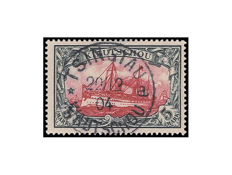 5 M. mit einem zentrischem Stempel "TSINGTAU 20/12 04", Kabinett, Fotoattest Jäschke-L. BPP (Mi. 800,-)