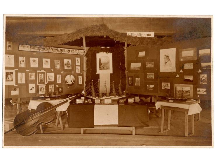 1917, seltene Ausstellungs-Fotokarte aus dem Lager Matsuyama vom 31.3. mit Lagerstempel und Han Motoimya sowie handschritlich