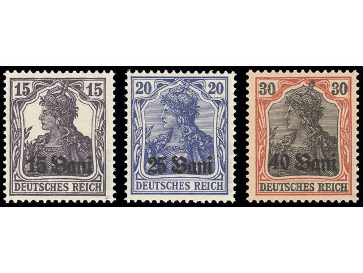 1917, 15-40 B. ohne Aufdruck "M.V.i.R.", postfrisch, Kabinett, doppelt sign. Mikulski (Mi. 400,-)