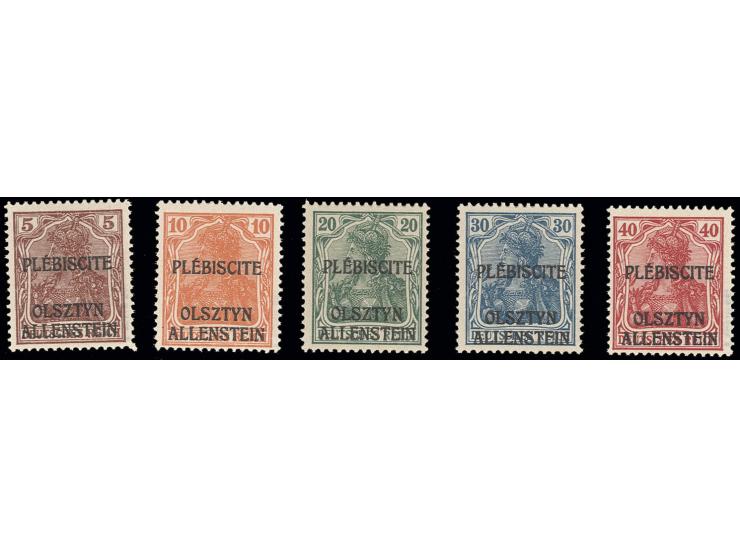 Unverausgabte 5-40 Pfg. kpl., postfrisch, Kabinett, sign. Mikulski
