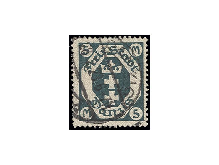 Wappen 5 M. mit liegendem Wz., gestempelt, Pracht, Fotobefund Soecknick BPP (Mi. 340,-)