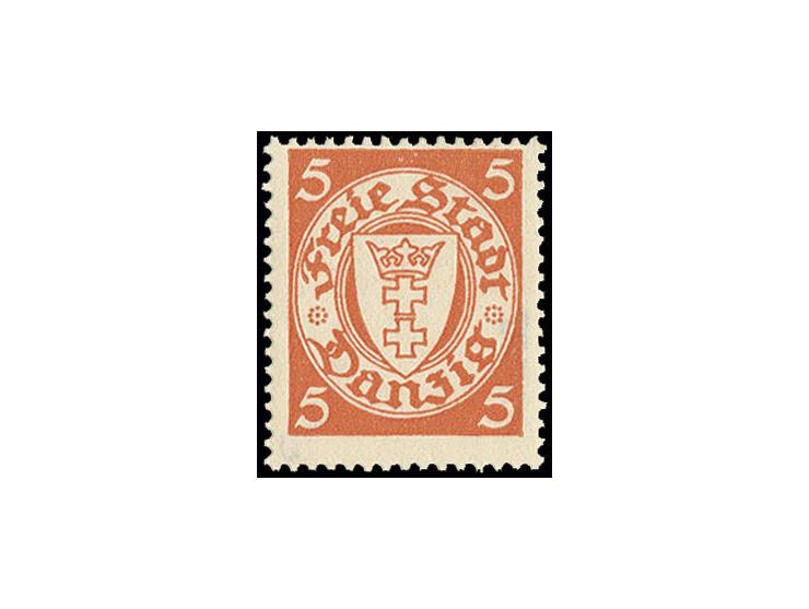  1924, 5 Pfg. mit stehendem Wasserzeichen, postfrisch, Kabinett, Befund Gruber BPP
