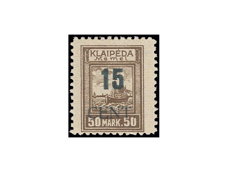 Grünaufdruck 15 Pfg. mit Aufdruck ohne Striche, ungebraucht, Kabinett, sign. Huylmans BPP