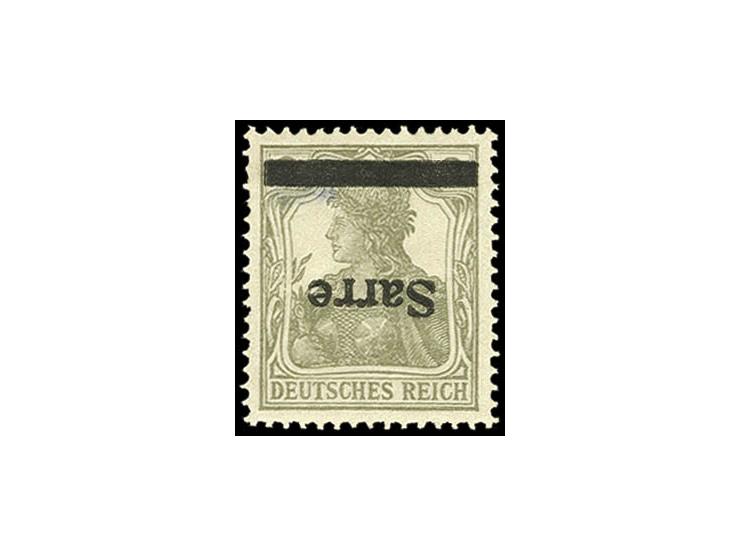 Aufdruck Type I: 2 Pfg. mit kopfstehendem Aufdruck, ungebraucht, Pracht, mehrfach sign. und Fotobefund Ney BPP (Mi. 400,-)