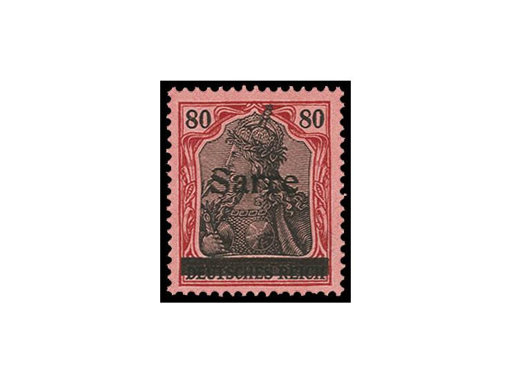 80 Pfg. mit Abart "Einkerbung links am oberen Bogen des S", postfrisch, Kabinett, Fotoattest H. Ney BPP