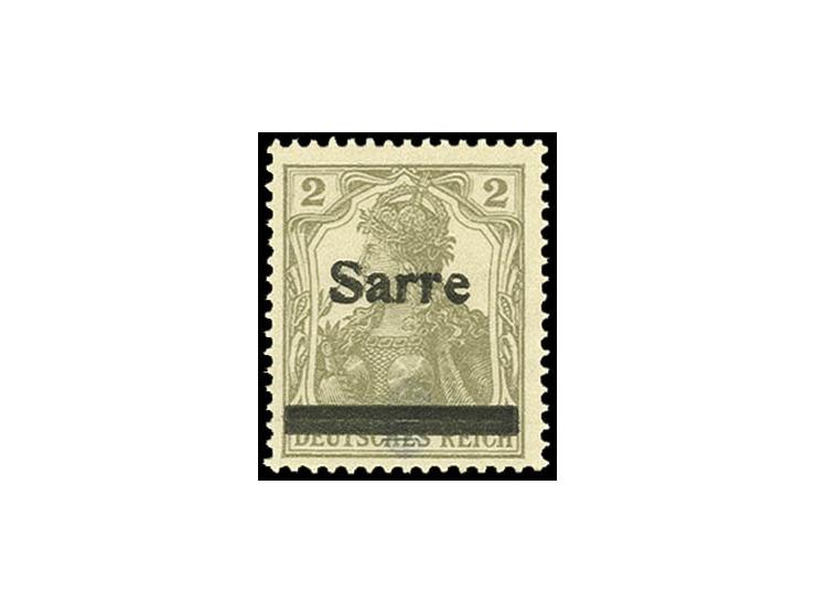 Type II: 2 Pfg. mit Aufdruckabart "waagerecht geteilter Balken", postfrisch, Pracht, sign. Dr. Dub und Fotoattest H. Ney BPP 