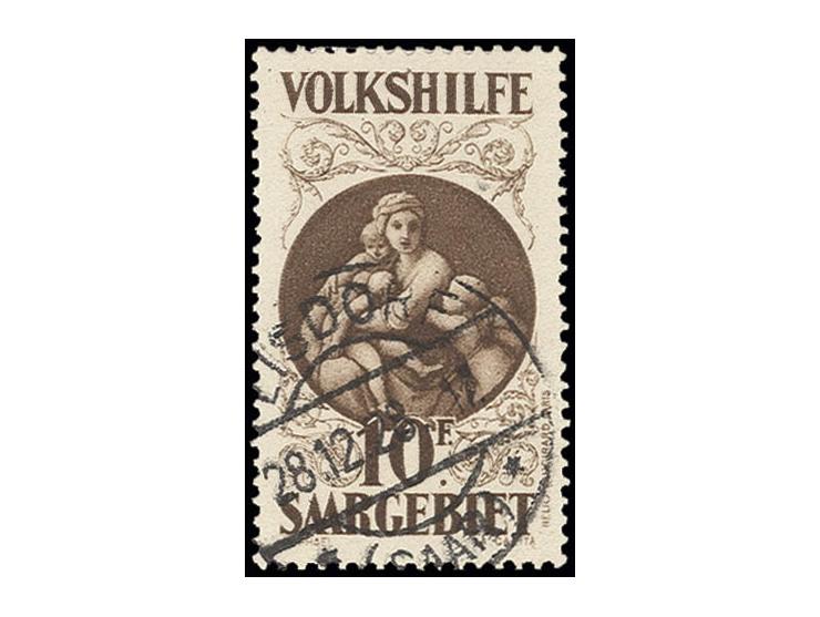 1928, Volkshilfe Madonna 10 Fr., gestempelt "LISDORF 28.12.28", tadellos, Fotoattest Ney BPP (Mi. 5.000,-)