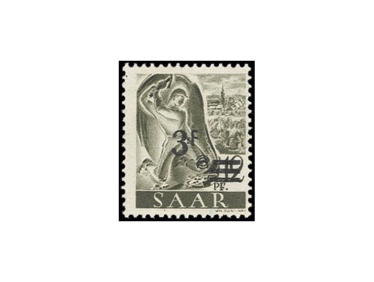 Fehldruck 3 F. auf 12 Pfg., postfrisch, Pracht, sign. Brun und private Signatur