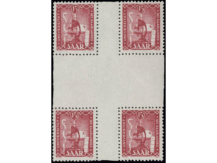 15 Fr., Herzstück aus Bogen, ungefaltet, postfrisch, unsign. (Mi. 700,-)