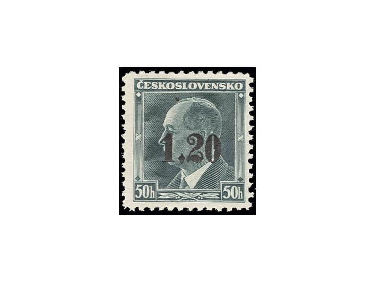 1938, 1.20 auf 50 H., schwarzer Aufdruck, ungebraucht, Kabinett, sign. Dub und Fotoattest Brunel BPP