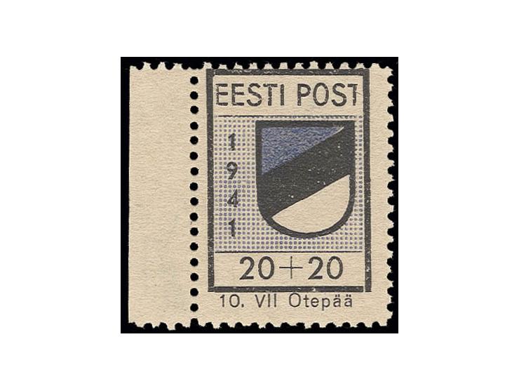 1941, 30 K., Abdruck der Schwarzplatte auf ungummiertem Papier (ca. 5 x 5,2 cm), dieser Probedruck wurde vor dem Druck der 30