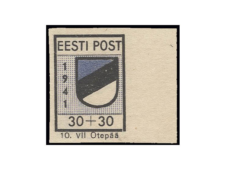 30 K. Type II, mit rechtem Bogenrand, postfrisch, Kabinett, Fotoattest Löbbering BPP