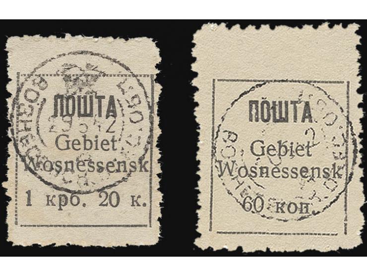60 K. und 1,20 Krb., gestempelt, Pracht, Befund Zirath BPP