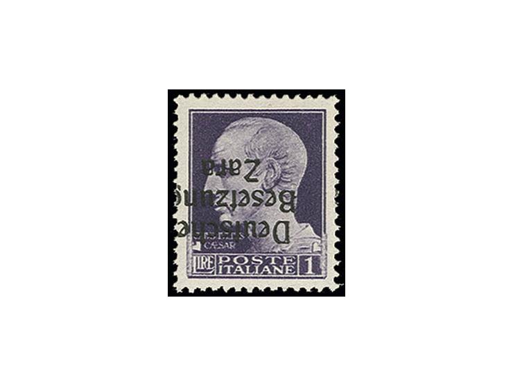 1943, 1 L. mit kopfstehendem Aufdruck, postfrisch, Kabinett, eine seltene Marke sign. Ludin und Fotoattest Krischke