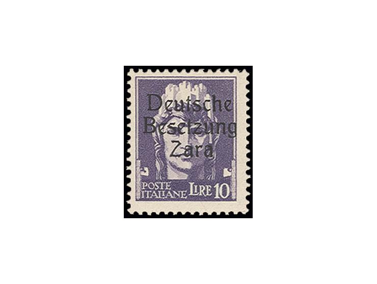 10 L. mit Aufdruck in Type II, postfrisch, Kabinett, Fotoattest Krischke BPP